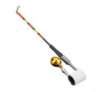 Tufgo Détecteur de touche de poisson haute sensibilité en fibre de carbone avec indicateur de pointe de canne à pêche avec haut-parleur pour pêche à la carpe utilisation nocturne Violet 16,5 cm (jaune