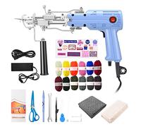 Tufting Gun,Helangel 2 en 1 Pistolet Tufting Gun 5-40 Étapes/S Tufting 7-21 mm Pistolet à Touffeter électrique Tapis électrique Tufting Pistolet pour Artisanat Tapis Vêtements DIY Noël