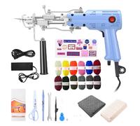 Tufting Gun Kit, avec grande vitesse et hauteurs de tapis réglables, kit d'accessoires complet, bleu Sets EU 220V/li/ul/div