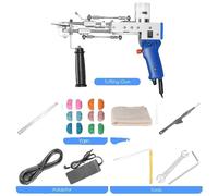 Tufting Gun Set, électrique, design 2 en 1, fil de laine et toile inclus, prise EU 220V SET
