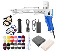 Tufting Gun Set, électrique, design 2 en 1, fil de laine et toile inclus, prise UE 220V Set