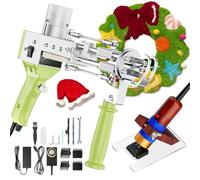 Tufting,Helangel Pistolet Tufting 2 en 1 Pistolet À Touffeter 5-40 Étapes/S Tufting Gun électrique 7-21 mm Réglable Machine à Tricoter Les Tapis pour Christmas l'Artisanat Tapis Vêtements