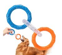 TUG RINGS POUR LES CHIENS, SAGNES DOGS METTOYAGE CHEW,3 anneaux à l'extérieur des jouets pour chiens | Jeu de morsure interactif, fournitures pour animaux de compagnie, favorise les soins de dents, l'