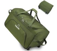 TUGUAN Bagage à Main avec roulettes, Grande Valise de Voyage Pliable à roulettes, Légère et Extensible, Bagage Pliable de 71 cm, Sac de Voyage à roulettes pour Homme, L Vert, 28, Bagage à roulettes