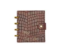 ?Tui En Cuir Avec Trou En Forme De Champignon, Pour Cartes De Collection, Classeur, Organisateur De Cartes De Visite, Papeterie De Bureau, Coffret Cadeau