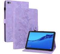 ?tui pour Huawei MediaPad M5 Lite (BAH2-L09/W09/W19/AL10) (10,1 Pouces) PU Cuir Flip Coque Protection avec Support Housse Case Portefeuille Cover Impression Pourpre