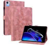 ?tui pour Realme Pad X (RMP2107, RMP2108) (10,95 Pouces) PU Cuir Flip Coque Protection avec Support Housse Case Portefeuille Cover Impression Rose