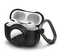 tui Spigen Tag Armor Duo con u pour Airpods Pro et tui AirTag avec porte-cl s [Protection solide double couche] - Noir mat