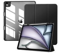 ?tui TiMOVO pour iPad Air 13 pouces (M2) 2024, avec support et dos transparent, noir, auto veille/r?veil, protection mince.