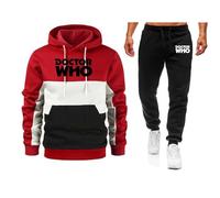 TUIAIFA Costume d'entraînement d'halloween for Hommes for Costume de Jogging Doctor Who Motif 3D Sweat à Capuche et Pantalon Pull à Capuche Ensemble Deux pièces(A,2XL)