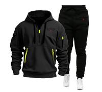 TUIAIFA Survêtement for Homme for Witcher Quarter Zip Sweat à Capuche avec Capuche Pantalon de Jogging avec Poche Ensemble 2 pièces Costume décontracté Confortable(G,L)