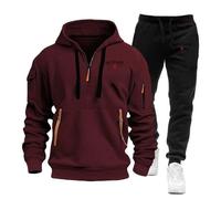 TUIAIFA Survêtement for Homme for Witcher Quarter Zip Sweat à Capuche avec Capuche Pantalon de Jogging avec Poche Ensemble 2 pièces Costume décontracté Confortable(B,XL)