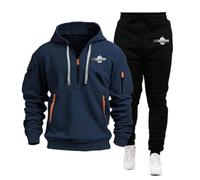 TUIAIFA Survêtement for Hommes for Doctor Who, Ensemble 2 pièces avec Logo, Sweat-Shirt à Manches Longues en Coton,Bas de vêtements de Sport(E,2XL)