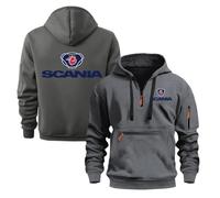 TUIAIFA Sweat à Capuche de Sport 1/4 for Sweat-Shirt d'entraînement Scania
