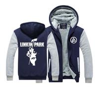 TUIAIFA Sweat à Capuche for Homme Linkin Park, Veste Polaire zippée intégrale, Manteau d'hiver Chaud à Capuche avec Poches(B,3XL)