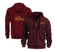 TUIAIFA Sweat à Capuche Polaire for Homme Doctor Who, Veste zippée, Printemps-Automne, Sweat-Shirts à Capuche Chauds à Manches Longues, Manteau décontracté à Capuche(J,S)