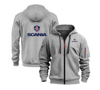 TUIAIFA Sweat à Capuche Polaire for Homme Scania, Sweat-Shirt à Manches Longues, Vestes, Printemps-Automne, Sweat-Shirt for Adolescent, Pull zippé, Hauts Chauds(E,L)