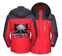 TUIAIFA Veste de ski polaire for homme, idéale for la randonnée en montagne, le camping, le Witcher, coupe-vent doublé, manteaux coupe-vent chauds for l'hiver(B,5XL)