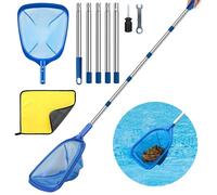 TUIBEIDAMAI Epuisette Piscine avec Manche Telescopique 220cm, Epuisette Piscine Maille Extra Fine, Kit de Piscine Nettoyage, pour Piscines, Spas, Fontaine, Étang Nettoyage