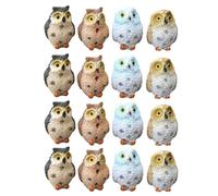 Tuidzljd 16 PCS Miniature Noctambules Figurine Fée Jardin Mini Animal Statue Jouet Mousse Terrarium Décor comme Indiqué pour Les Pots Micro-Paysage