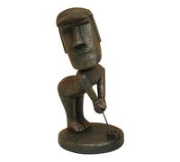 Tuidzljd Statue Décor Île de Pâques Ornement Résine Pierre Décoration pour Accessoires de Chambre Statue Antique