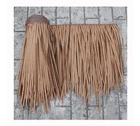 Tuile De Chaume Artificielle Fausse Paille Panneau Rouleau Plastique PE Toit En Chaume Décorative Paille De Palme Ignifuge Pour Tiki Bar Parasol Abri Jardin Gazebos(Yellow c,0.5x8m/1.64X26.2ft)