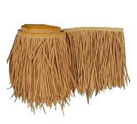 Tuile De Chaume Artificielle Fausse Paille Rouleau Plastique PE Toit en Chaume Décorative Paille De Palme Ignifuge pour Tiki Bar Parasol Abri Jardin Gazebos(Yellow b,0.5x2m/1.64X6.56ft)
