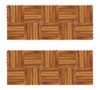 Tuile de plancher en acacia modèle vertical 20 pcs