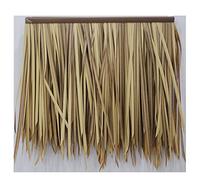 Tuile De Simulation De Toit De Chaume En Plastique Artificiel Tuile Antique Faux Chaume PE Plastique Ignifugé Décoration Nongjia Maison En Bois Artificiel Pour Toit D'herbe(Yellow b,6pcs)