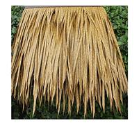 Tuile En Chaume Simulant Une Feuille De Palmier Gazon Artificiel En PE Ignifugé Paille En Plastique Gazebo De Ferme Décoration De Toit En Chaume Fausse Paille(Yellow d,8pcs)