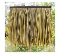 Tuile En Chaume Simulant Une Feuille De Palmier Gazon Artificiel En PE Ignifugé Paille En Plastique Gazebo De Ferme Décoration De Toit En Chaume Fausse Paille(Yellow b,6pcs)