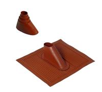 Tuile malléable Alu Rouge brique + Cône d'étanchéité Rouge en polyéthylène.