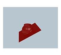 Tuile universelle Bertrams Polyline LAS 41PF80R DN 80 /125, rouge, 15-45°, plastique