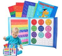 Tuiles à Fractions Magnétiques - 0.79 Inches Papier Éducatif | Ensemble Coloré Léger - Idéal pour Apprentissage Mathématiques Reconnaissance Fractions Jeux en Famille ou Activités Scolaires