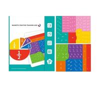 Tuiles de fractions magnétiques, outils éducatifs interactifs amusants, 22 cm, ensemble de manipulations mathématiques, tableau d'apprentissage des fractions, ressource d'étude compacte, pour