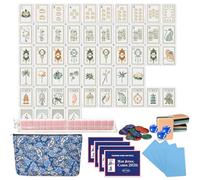 Tuiles de Mahjong à 4 Couches, Styles Variés - Ensemble de 160 Tuiles de Mahjong Américain en Acrylique Gravé, avec Sac de Transport Raffiné - Gravure Nette - Idéal pour la Maison (Yellow,Set)