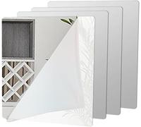 Tuiles De Miroir De Porte Pleine Longueur, Miroir De Sécurité Mural en Acrylique De 2 Mm D’épaisseur Feuilles De Miroir Auto-adhésives pour Chambre à Coucher Salle De SP, 16x24 inches