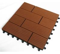 Tuiles de terrasse emboîtables en bois d'acacia | Scénario d'utilisation multicolore 1/11/22 pièces : patio, balcon, cour intérieure.(D,22pcs)