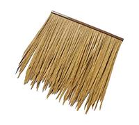Tuiles De Toit En Chaume Simulé 0.5x0.5m/1.64x1.64ft-Plastic Palm Thatch Roll Fake Grass Artificial Gazebo Grass Shed Wooden House Flame Retardant Plastic Thatch(Yellow a,1pcs)