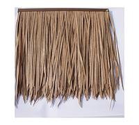 Tuiles De Toit En Chaume Simulé Rouleau De Chaume De Palmier -Plastic Fake Grass House Gazebo Decoration Thatch Tiles Fake Thatch For Outdoor House Decoration 0.5x0.5m/1.64x1.64ft(Yellow4,2pcs)