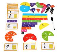 Tuiles Fractionnaires Magnétiques - Ensemble De Manipulateurs D'Apprentissage Mathématique Éducatif Pour 3+ | Jouet Pédagogique Pour Maternelle, Salle De Classe, Maison | Pratique D