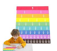 Tuiles fractionnaires - Tuiles d'apprentissage | Bandes de Fractions mathématiques pour école Primaire EVA colorées 50 g motricité Fine Fractions Apprentissage garçons Filles Voyage à Domicile