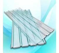 Tuiles isolantes, plaques de toiture transparentes Panneaux de toiture en fibre de verre ondulée transparente de 2 mm, paquet de 3/4/5/8/10/12/15 pièces, plusieurs tailles(15 Pcs,0.9x2m/35x79in)
