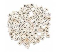 Tuiles Ltres en Bois pr Enfants, Majuscules, 100 pcs, 20x18x4mm | Bords arrondis s, til d'Apprentissage, Initiation a calculs, Pr centres loisirs