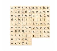 Tuiles Ltres en Bois pr Enfants, Minuscules, 100 pcs, 20x18x5mm | Bords arrondis s, til d'Apprentissage, Initiation a calculs, Pr centres loisirs