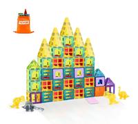 Tuiles Magnétiques,56 Pcs,Blocs De Construction Magnétiques Pour Enfants,Jouets De Construction Éducatifs Sensoriels Stem À Empiler Avec 4 Dinosaures,Cadeau Pour Tout-Petits De 3 Ans Et Plus