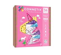 Tuiles Magnétiques - CONNETIX - Pack Licorne Pailleté 56 Pièces - Multicolore