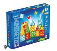 Tuiles magnétiques - GEOMAG - Tiles Gems 4100 - 16 pièces - Formes géométriques - Effet cristal