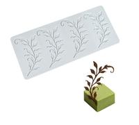 Tuille Moules en silicone 3D creux et ronds en forme de feuilles pour la cuisson de résine, savon, bonbons, artisanat, décoration de gâteaux, desserts d'anniversaire (473)
