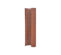 Luxueuse ClôTure De Jardin Double Face 110x400 Cm Marron-603526